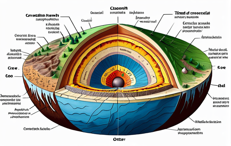 Earth's Interior**

"A cross-section diagram of the Earth, showcasing the crust, mantle, outer core, and inner core, with labels in Bengali. The diagram should be scientifically accurate and visually appealing, suitable for educational purposes. Professional illustration, geological accuracy, safe for work, appropriate content, fully clothed, professional, modest, family-friendly, perfect anatomy, correct proportions, natural pose, well-formed hands, proper finger count, natural body proportions."

**