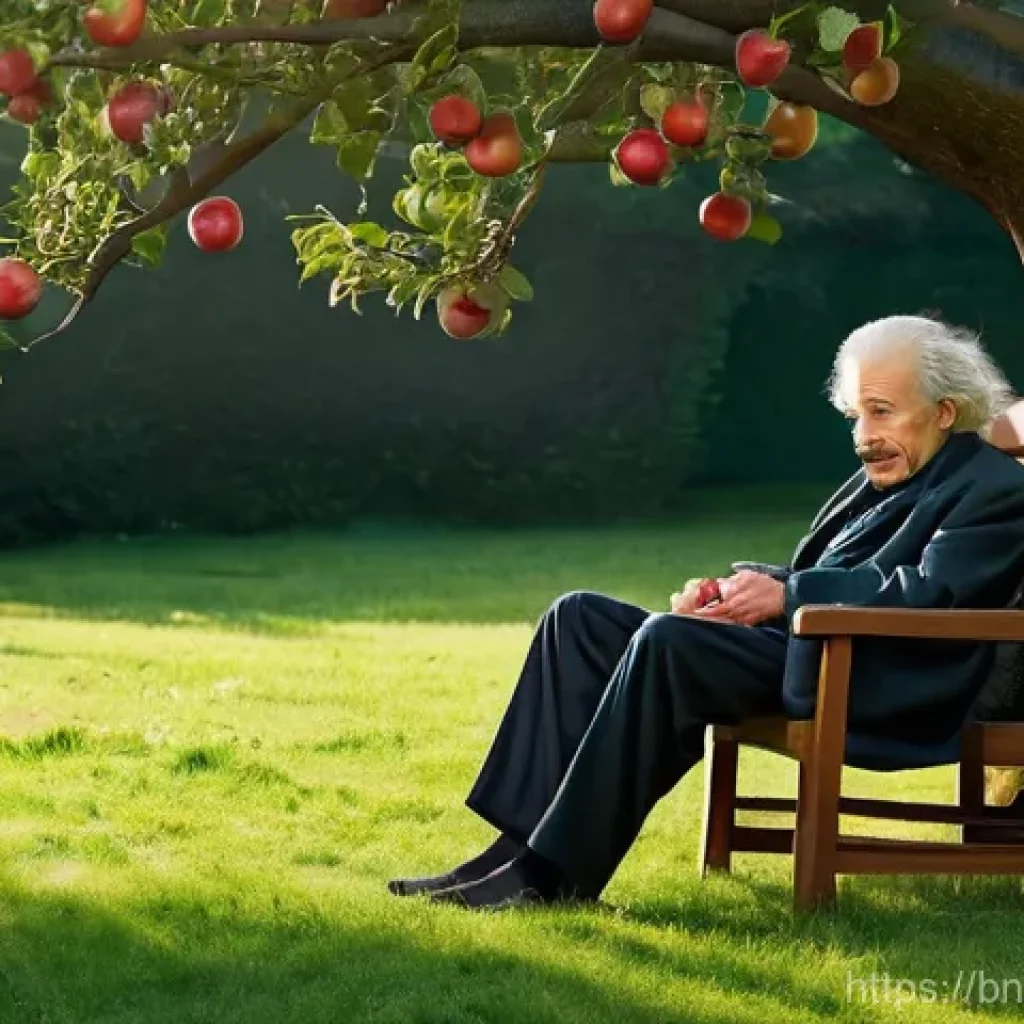 지구과학과 지구 중력 - **Prompt:** A serene, painterly illustration. An elderly man with a thoughtful expression, resemblin...