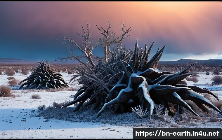 지구과학과 공룡 멸종 - **Title: The Impact Winter's Desolation**
    **Prompt:** A desolate, post-apocalyptic landscape dur...