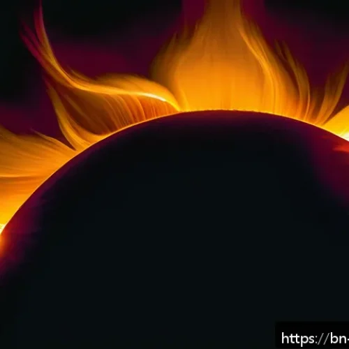 지구과학과 일식과 월식 - A highly detailed and realistic depiction of the Sun&rsquo;s corona during a solar eclipse, showing the in...